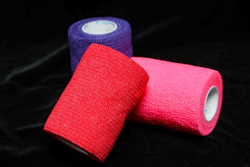 StrapFIT Coban rolls in red and purple